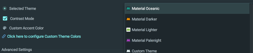 Switcher in Settings