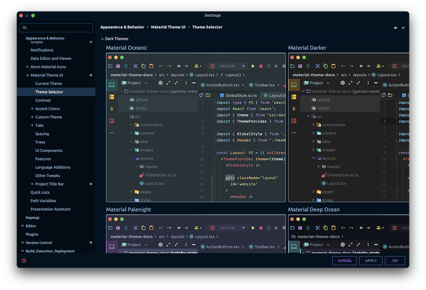 Theme Selector